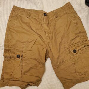 AERO Tan Cargo Shorts Size 30 Cotton Stretch Utility Casual